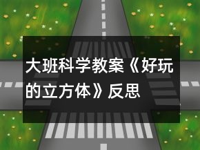 大班科學(xué)教案《好玩的立方體》反思