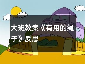 大班教案《有用的繩子》反思