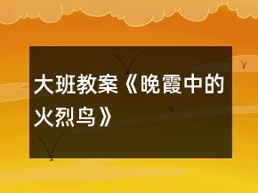 大班教案《晚霞中的火烈鳥》