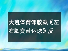 大班體育課教案《左右腳交替運球》反思