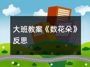 大班教案《數(shù)花朵》反思