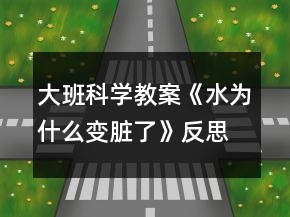 大班科學(xué)教案《水為什么變臟了》反思