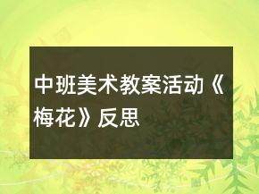 中班美術(shù)教案活動(dòng)《梅花》反思