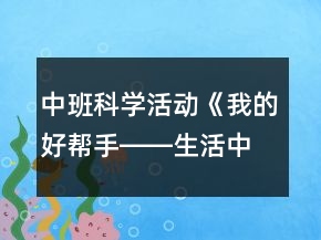 中班科學(xué)活動(dòng)《我的好幫手――生活中的夾子》教案反思