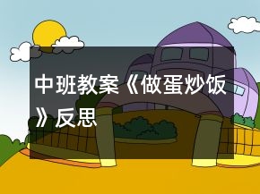 中班教案《做蛋炒飯》反思