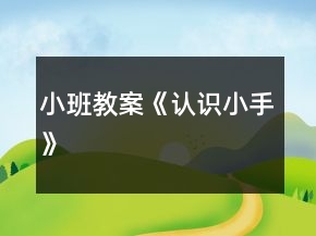 小班教案《認(rèn)識小手》