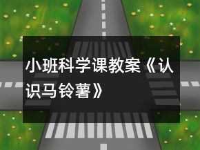 小班科學課教案《認識馬鈴薯》