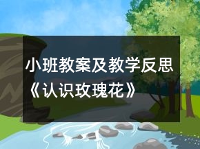 小班教案及教學(xué)反思《認識玫瑰花》