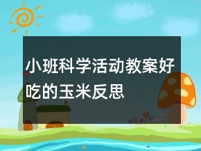 小班科學(xué)活動(dòng)教案：好吃的玉米反思