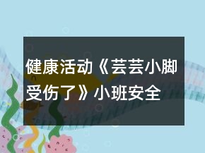健康活動(dòng)《蕓蕓小腳受傷了》小班安全教案反思