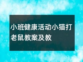 小班健康活動(dòng)——小貓打老鼠教案及教學(xué)反思