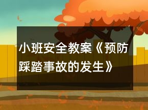 小班安全教案《預防踩踏事故的發(fā)生》反思