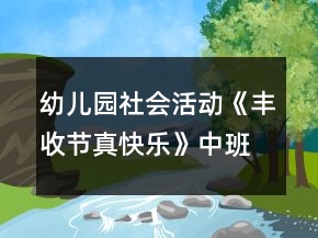 幼兒園社會活動(dòng)《豐收節(jié)真快樂》中班教案反思