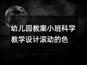 幼兒園教案小班科學(xué)教學(xué)設(shè)計：滾動的色彩反思