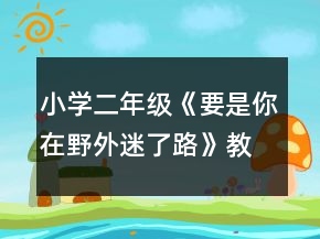 小學(xué)二年級(jí)《要是你在野外迷了路》教學(xué)設(shè)計(jì)一等獎(jiǎng)