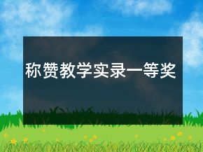 稱贊教學(xué)實錄一等獎
