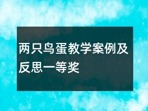 兩只鳥蛋教學(xué)案例及反思一等獎