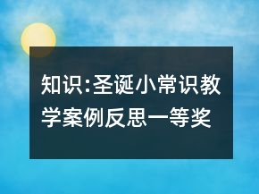 知識(shí):圣誕小常識(shí)教學(xué)案例反思一等獎(jiǎng)