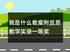 我是什么教案附反思教學實錄一等獎