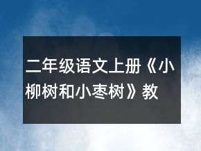 二年級(jí)語(yǔ)文上冊(cè)《小柳樹(shù)和小棗樹(shù)》教案一等獎(jiǎng)