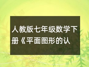 人教版七年級數(shù)學(xué)下冊《平面圖形的認(rèn)識》教學(xué)設(shè)計一等獎