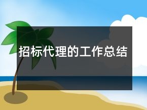 招標(biāo)代理的工作總結(jié)
