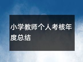 小學(xué)教師個(gè)人考核年度總結(jié)