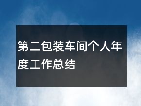 第二包裝車間個人年度工作總結(jié)