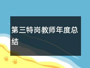 第三特崗教師年度總結(jié)