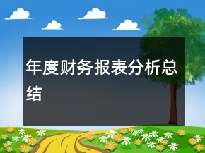 年度財(cái)務(wù)報(bào)表分析總結(jié)