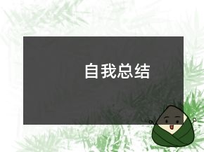 自我總結(jié)