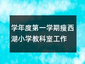 學(xué)年度第一學(xué)期瘦西湖小學(xué)教科室工作總結(jié)