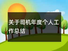關(guān)于司機年度個人工作總結(jié)