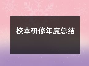 校本研修年度總結(jié)