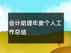 會(huì)計(jì)助理年度個(gè)人工作總結(jié)