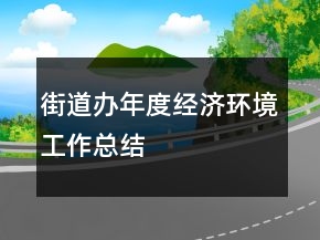 街道辦年度經(jīng)濟環(huán)境工作總結