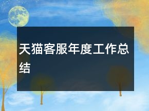 天貓客服年度工作總結(jié)