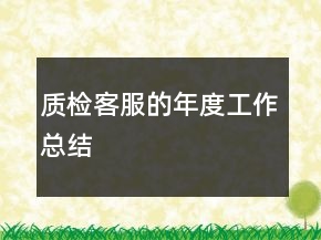質(zhì)檢客服的年度工作總結(jié)