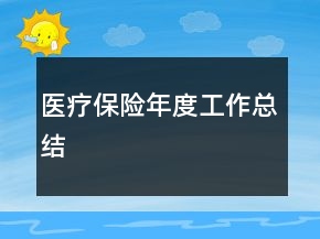 醫(yī)療保險年度工作總結(jié)