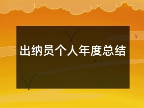 出納員個(gè)人年度總結(jié)