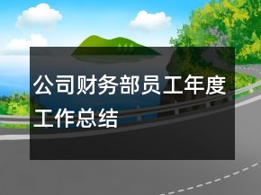公司財務(wù)部員工年度工作總結(jié)