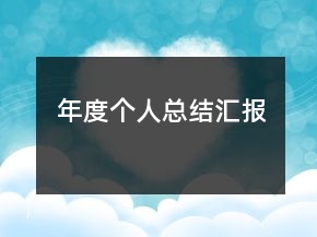 年度個(gè)人總結(jié)匯報(bào)