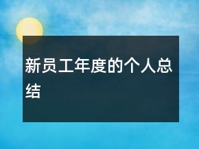新員工年度的個(gè)人總結(jié)