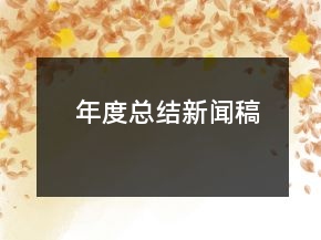 年度總結(jié)新聞稿