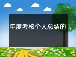 年度考核個人總結(jié)的