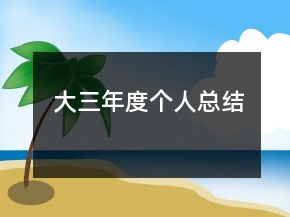 大三年度個人總結