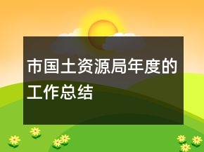 市國(guó)土資源局年度的工作總結(jié)