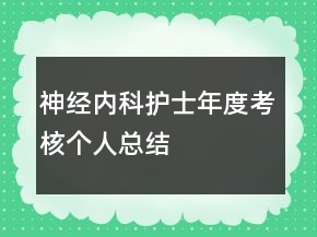 神經(jīng)內(nèi)科護(hù)士年度考核個(gè)人總結(jié)