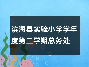 濱?？h實驗小學(xué)學(xué)年度第二學(xué)期總務(wù)處工作總結(jié)