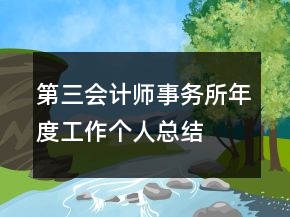 第三會(huì)計(jì)師事務(wù)所年度工作個(gè)人總結(jié)